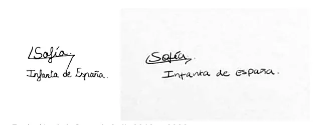 Carta Infanta Sofía